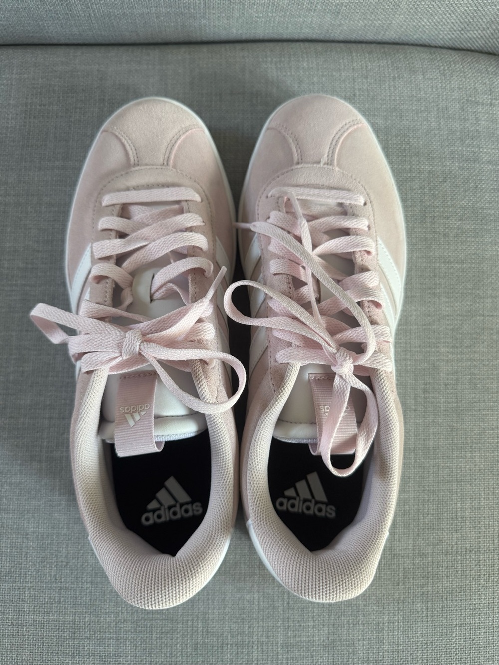 adidas Women's Light Pink Suede & Mesh Sneakers